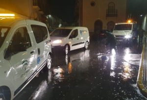 Las consecuencias de las fuertes lluvias en Villarrasa. 