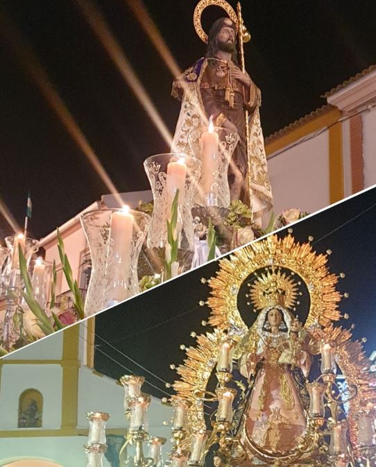 Manzanilla vive días repletos de emoción con San Roque y la Virgen de la Victoria