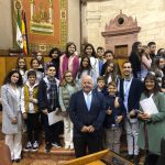 Los niños y niñas de La Palma visitan el Parlamento de Andalucía en la Semana de la Infancia