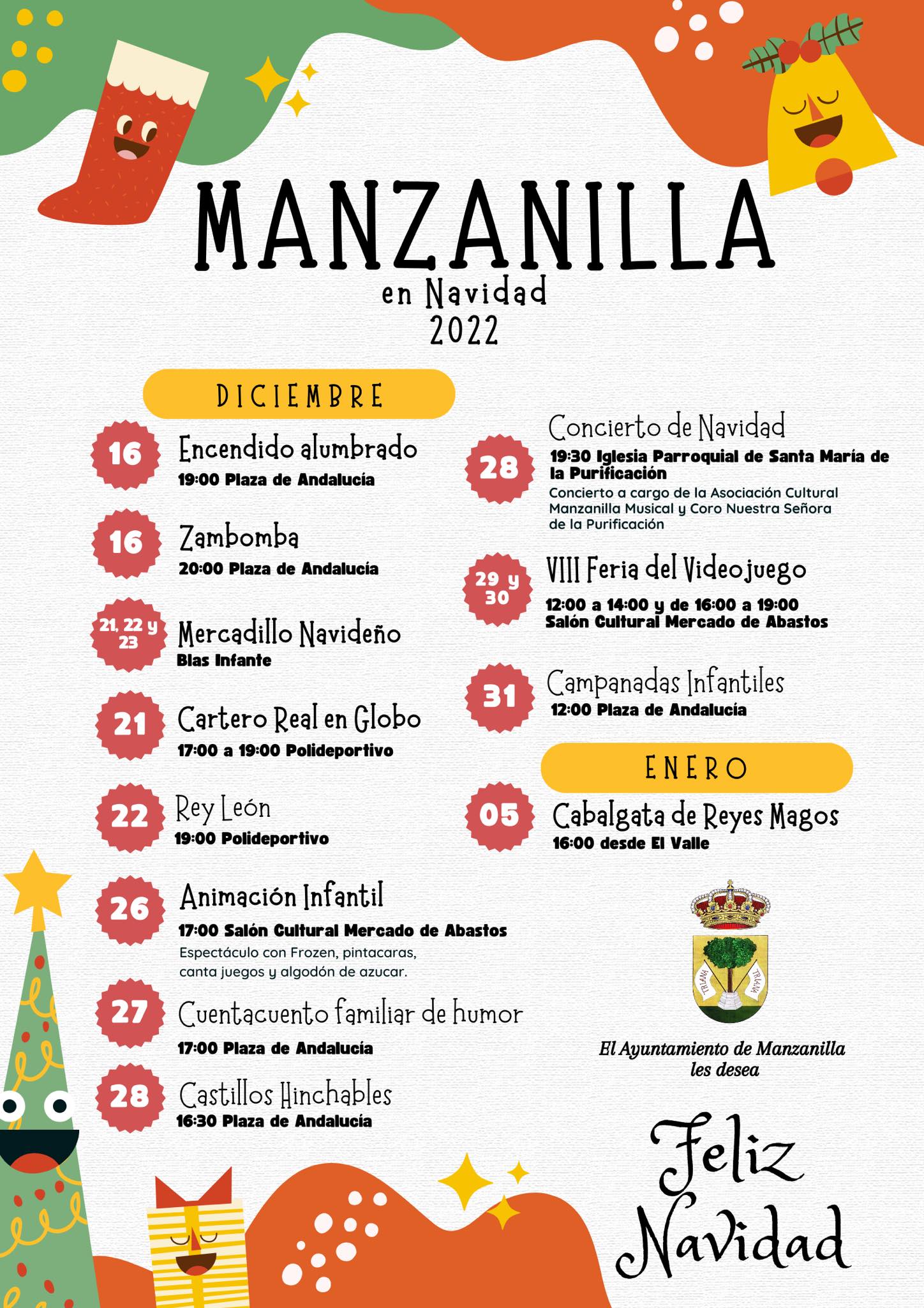 Manzanilla disfruta de una variada programación navideña