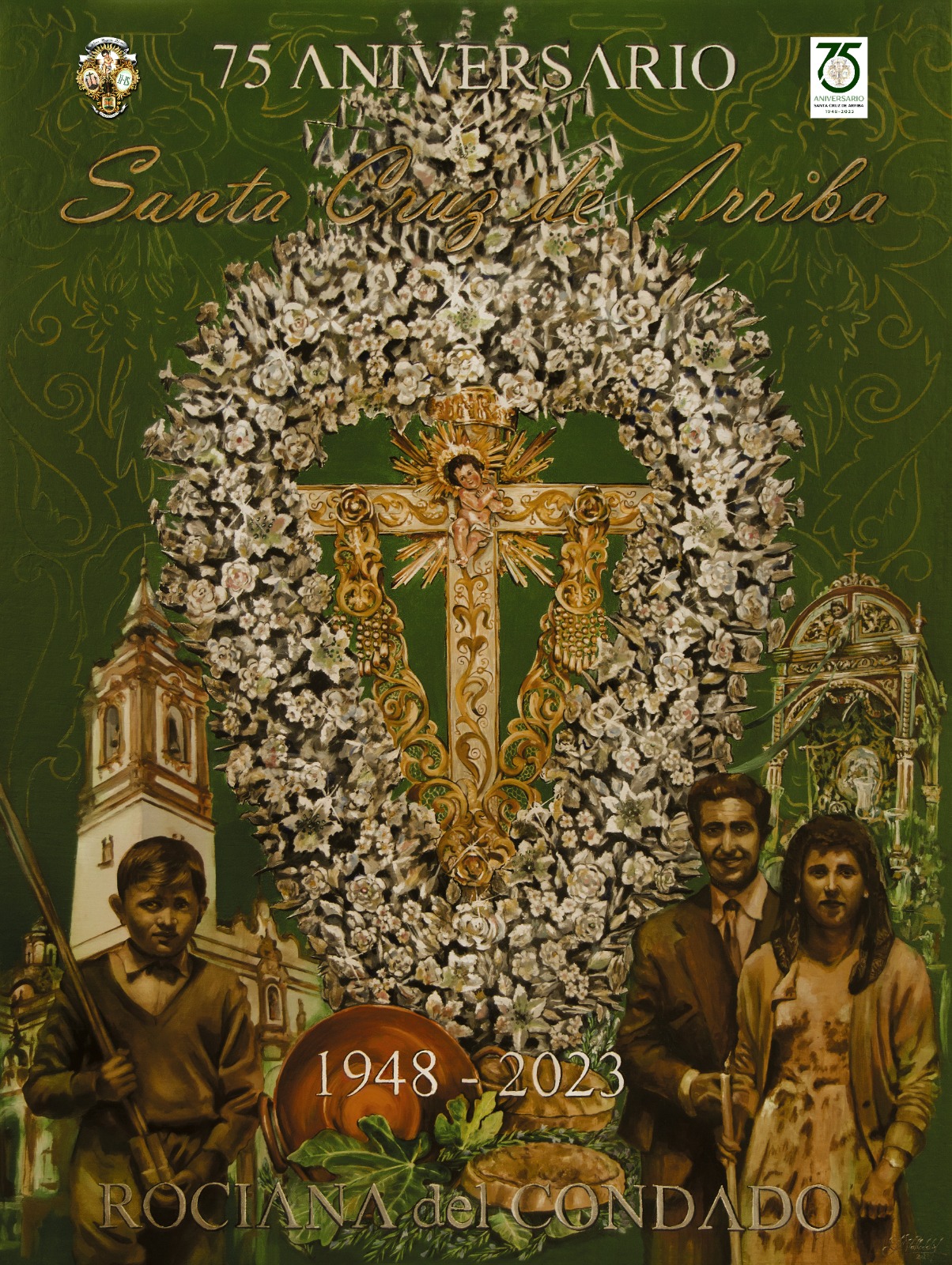 La Santa Cruz de Arriba de Rociana presenta el cartel del 75 aniversario de la llegada del Santo Madero