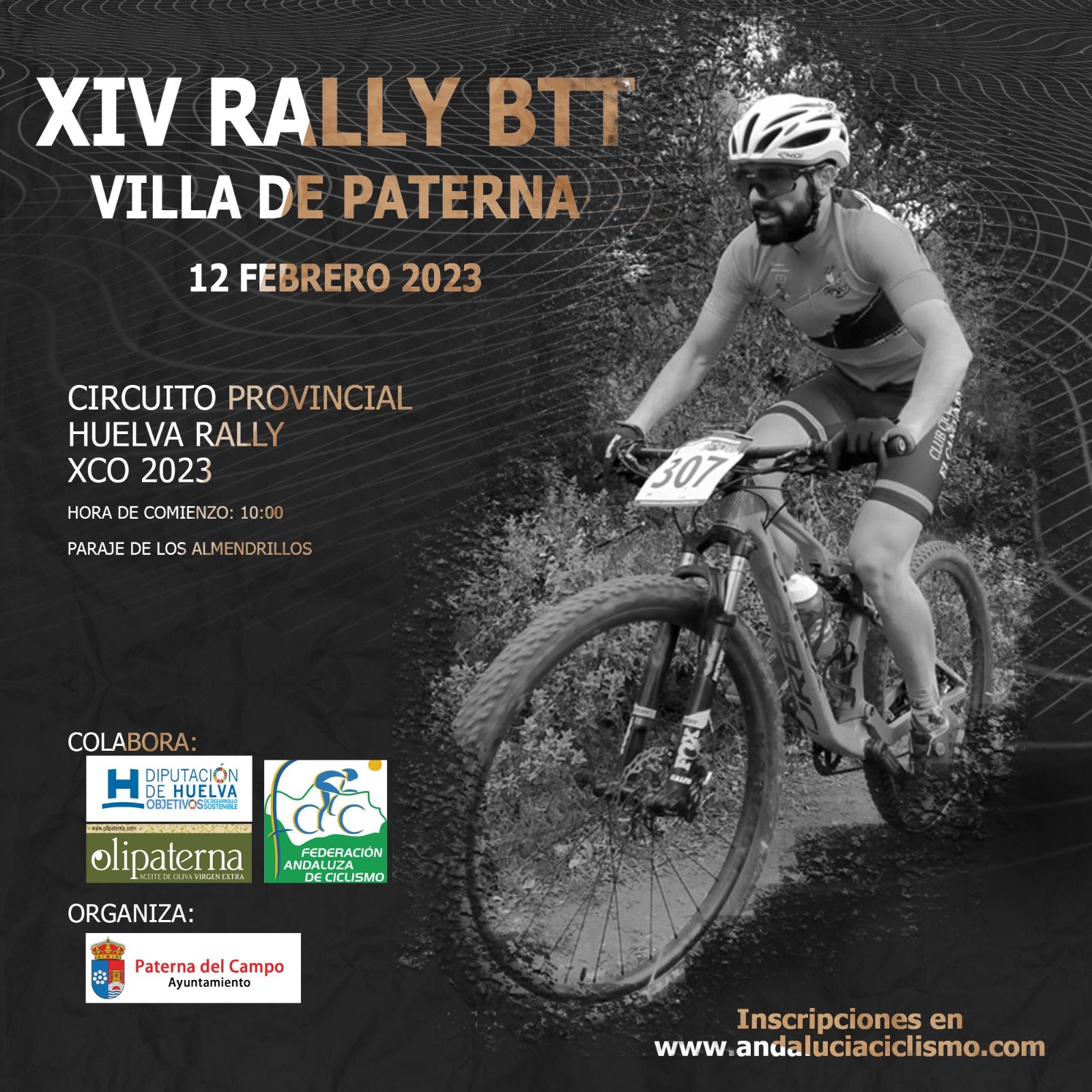El XIV Rally BTT XCO Villa de Paterna se disputará el próximo domingo 12 de febrero