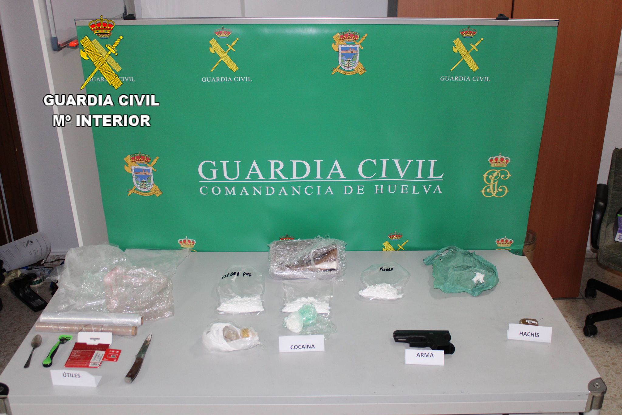 La Guardia Civil desmantela una organización dedicada al tráfico de drogas en La Palma