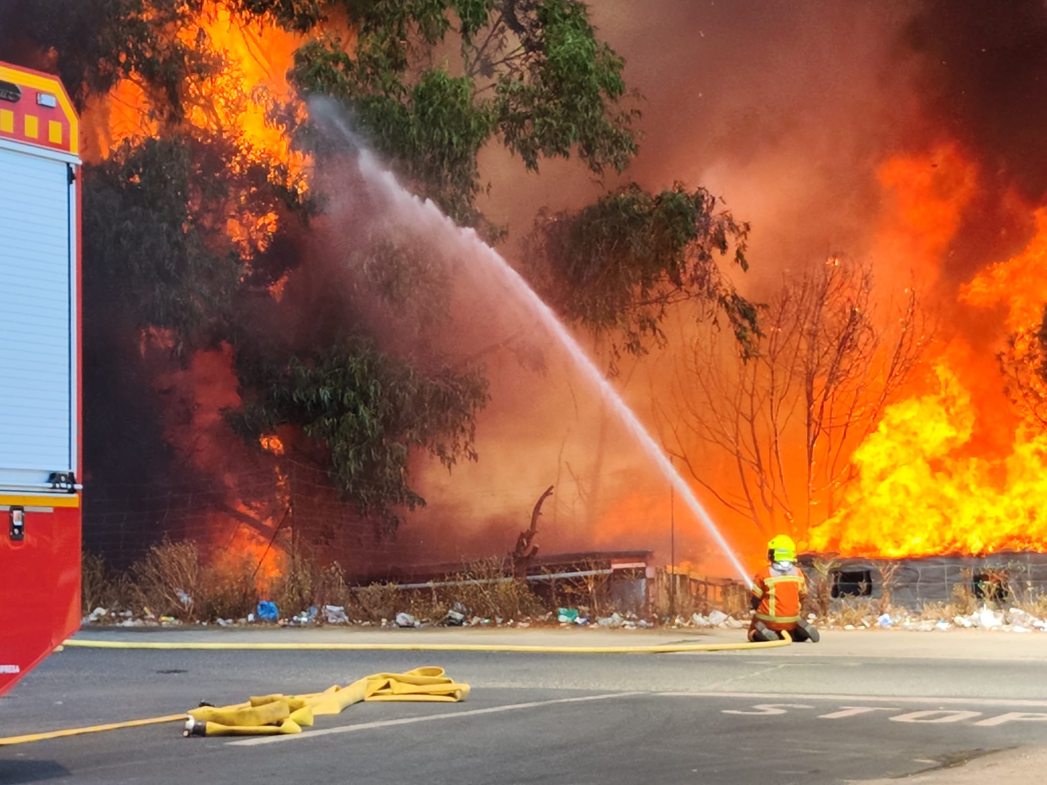 Extinguido el incendio declarado en Palos de la Frontera