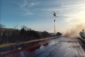 Declarado un incendio forestal en el paraje Las Veredas de Almonaster la Real