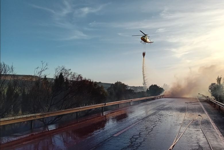 Extinguido el incendio forestal declarado en Moguer por INFOCA