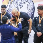 El deportista onubense Rubén Castro tras proclamarse campeón de Powerlifting