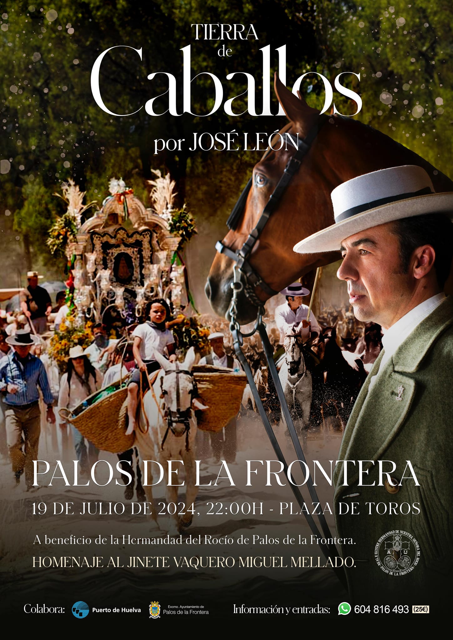 Palos acogerá el espectáculo musical y ecuestre ‘Tierra de Caballos’ del compositor y poeta José León