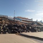 La falta de arena deja nuevamente daños en el Paseo Marítimo de Matalascañas tras el temporal