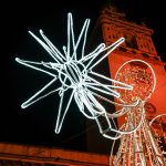 Los niños moguereños protagonistas en el encendido del alumbrado navideño