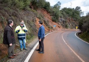 La sierra de Huelva afectada por los efectos de la borrasca Leonardo