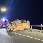 Dos heridos tras volcar un turismo en la A-49 a la altura de San Juan del Puerto