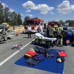 Cuatro heridos en un accidente entre dos vehículos en la A-483 a la altura de Almonte