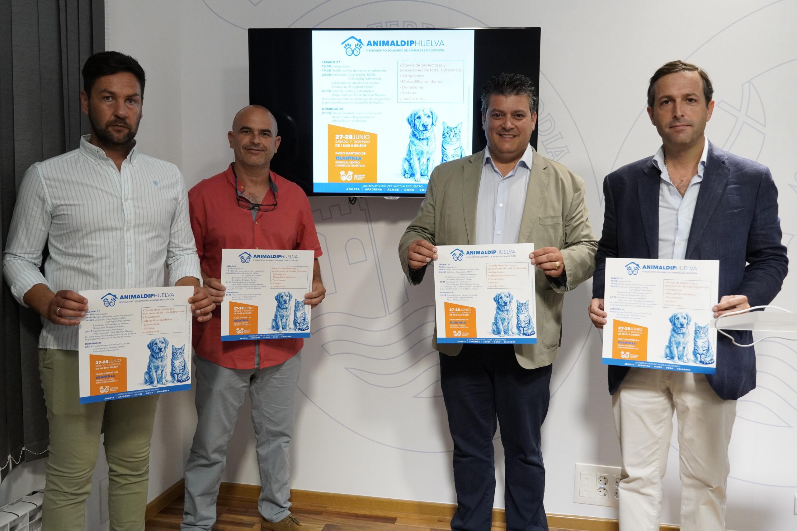 Islantilla acoge los días 27 y 28 de junio la III edición del Encuentro Solidario de Animales en Adopción ‘AnimalDipHuelva’ 