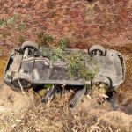 Un vehículo cae por un barranco en el acceso a Peña del Hierro y deja varios heridos en Nerva