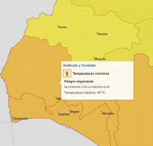 Nueva alerta de calor en la provincia de Huelva durante este fin de semana