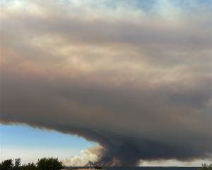 El incendio avanza hacia el este y eleva la alerta en Escacena y Paterna del Campo