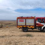 Un incendio de pastos afecta a la circulación ferroviaria entre Huelva y Sevilla a su paso por Villalba del Alcor