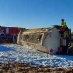 Fallece un camionero de 58 años tras volcar su vehículo en la A-472 a la altura de Niebla