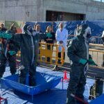 El Juan Ramón Jiménez, 112 y Guardia Civil realizan una práctica de intervención ante catástrofe química